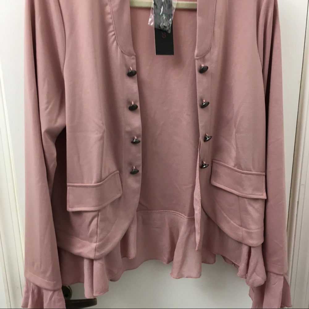 Weavers Light Knit Ruffled Jacket - Picture 3 of 4